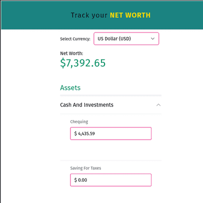 Net Worth Calculator